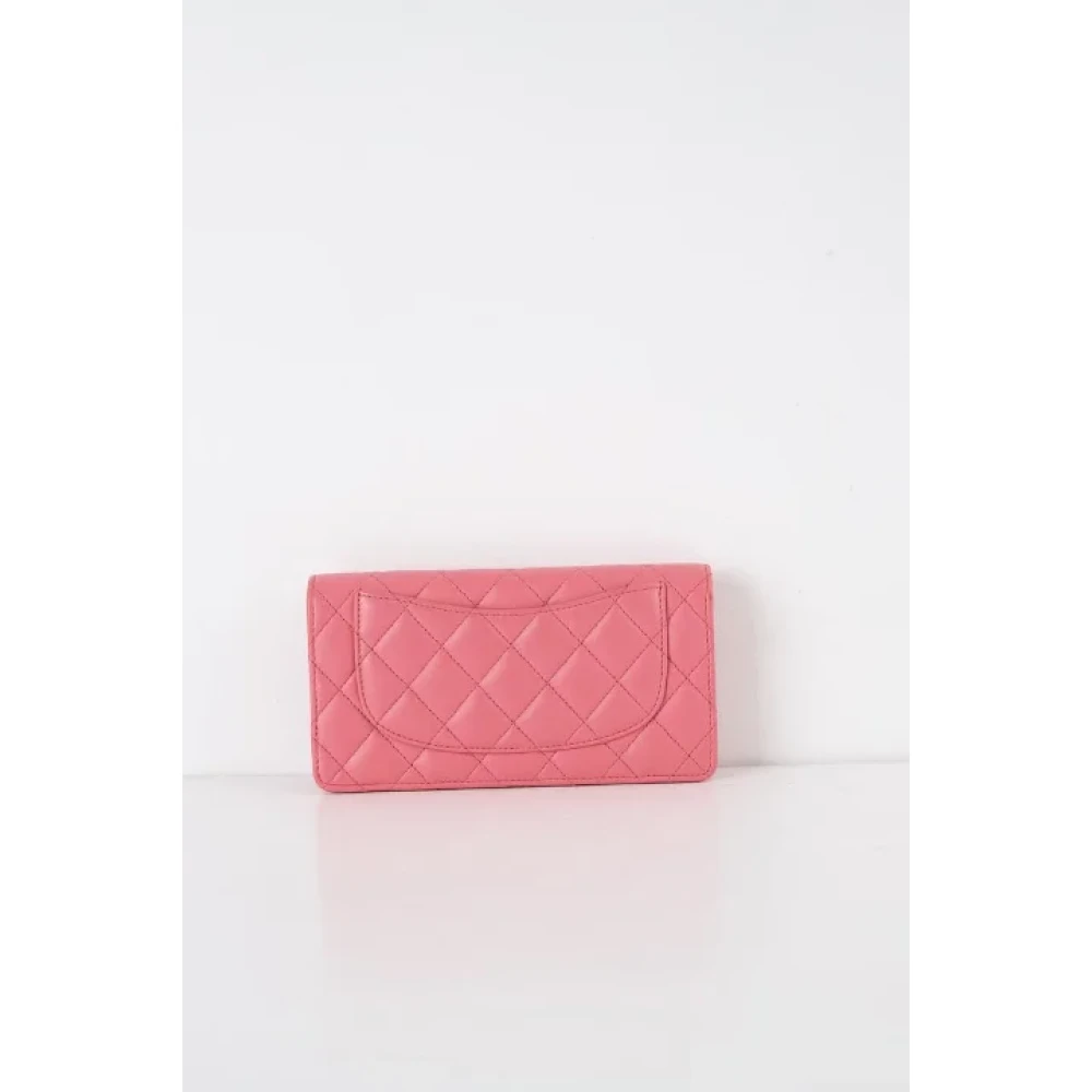 Chanel Vintage Pre-owned Leather wallets Pink Dames