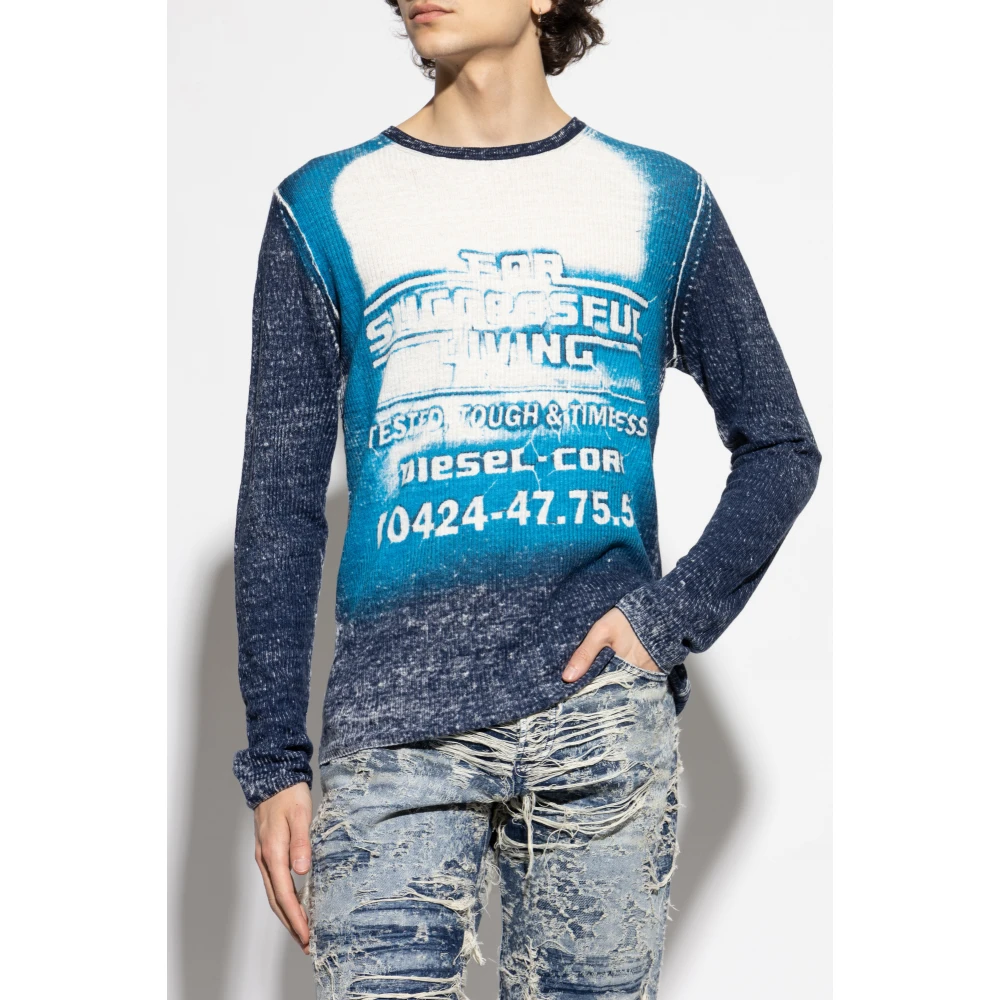 Diesel Geribbelde top K-Rod Blue Heren