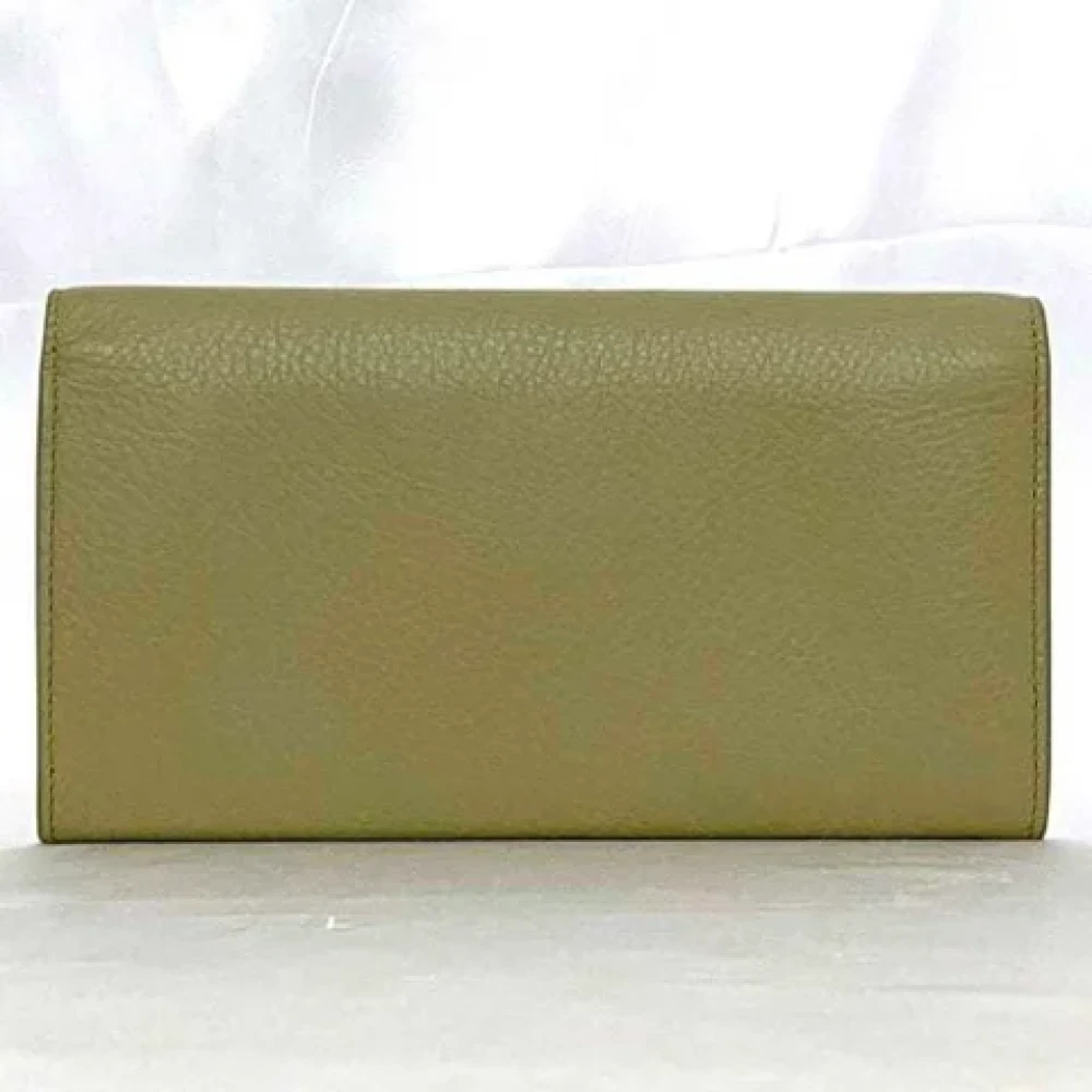 Bottega Veneta Vintage Pre-owned Leather wallets Green Dames