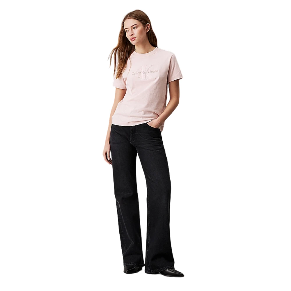 Calvin Klein Roze Katoenen T-shirts en Polos Pink Dames