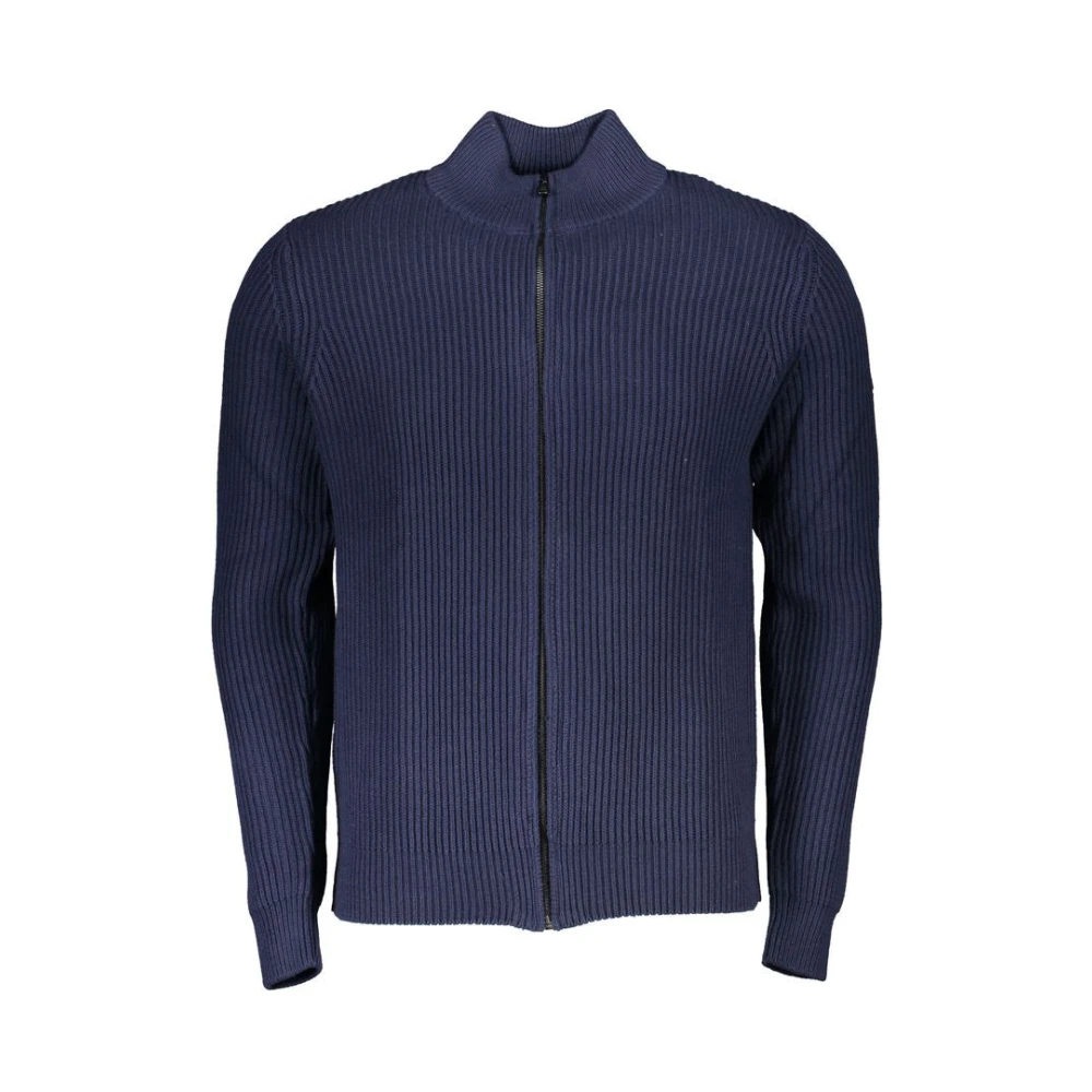 North Sails Blue Zip-Up Cardigan - Male - Cardigans - M - Knitwear