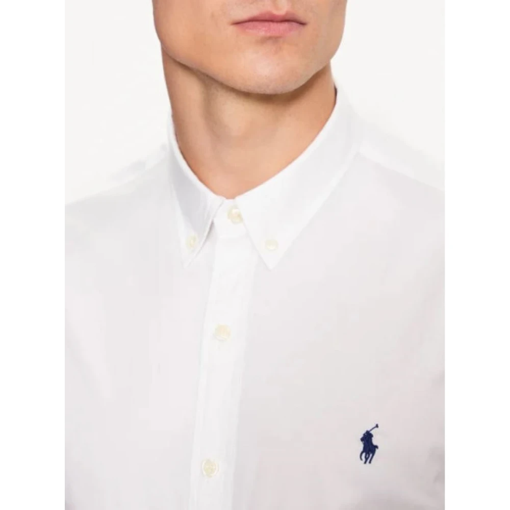 Polo Ralph Lauren Slim Fit Katoenen Shirt Featherweight White Heren
