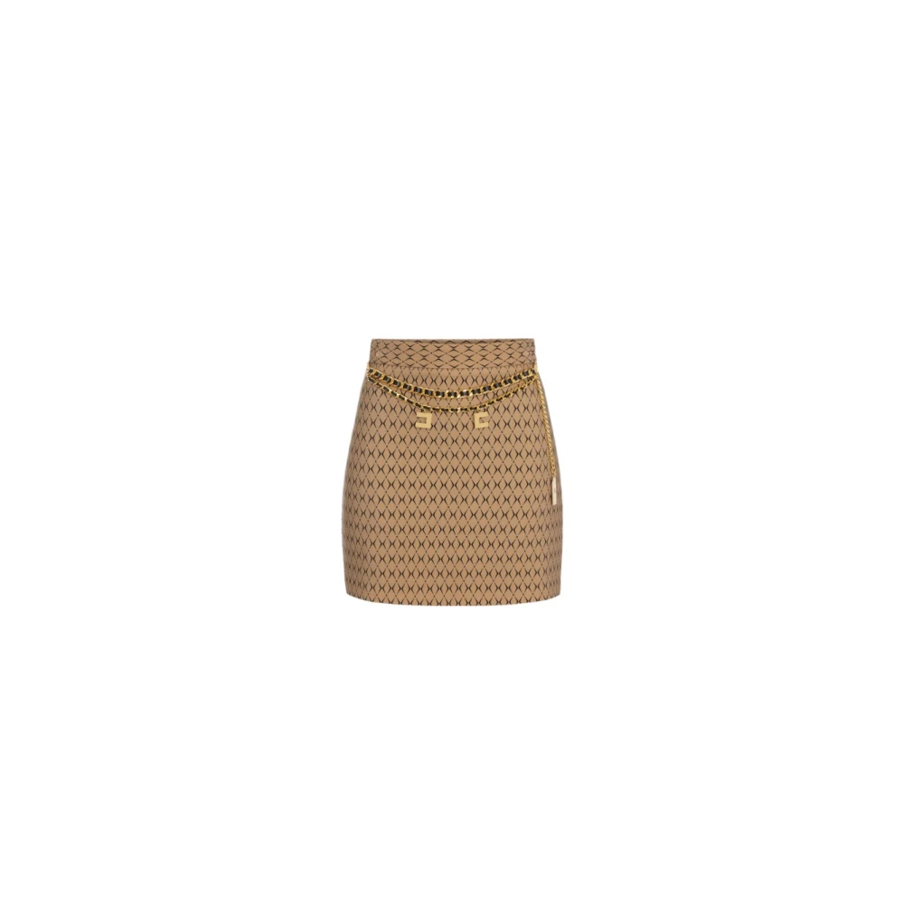 Elisabetta Franchi Elegante Plooirok Beige Dames
