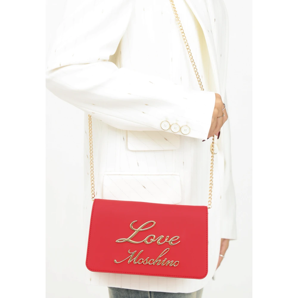 Love Moschino Rode Schoudertas Elegant Opvallend Must-Have Red Dames