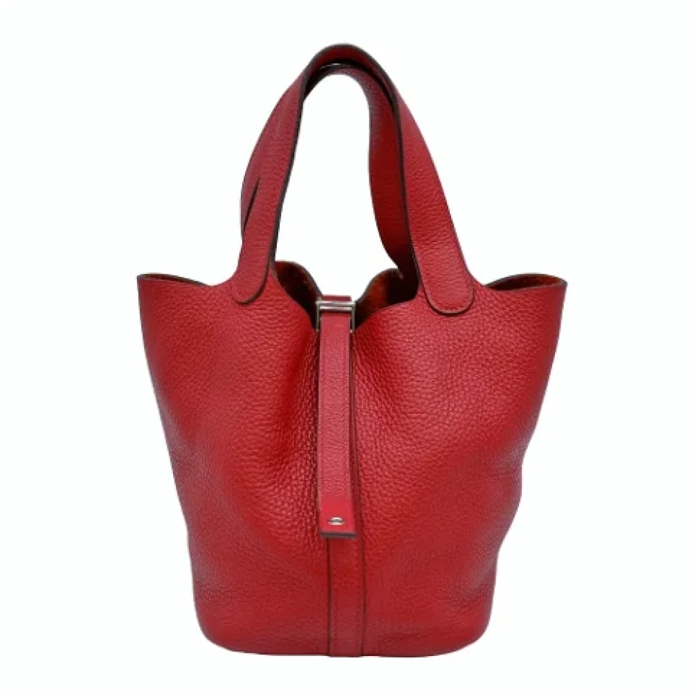 Hermès Vintage Pre-owned Fabric handbags Red Dames