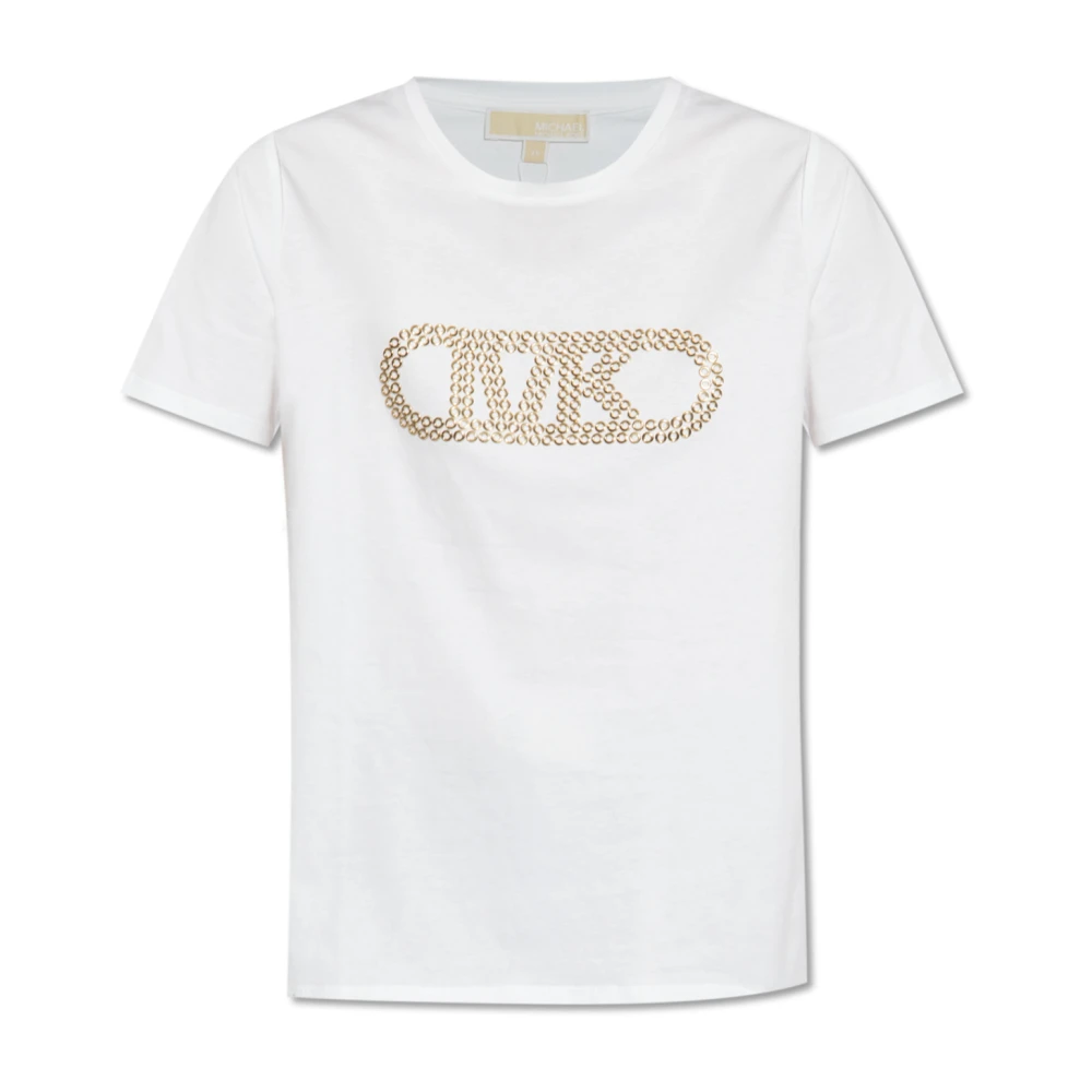 Michael Kors T-shirt med logotyp White, Dam