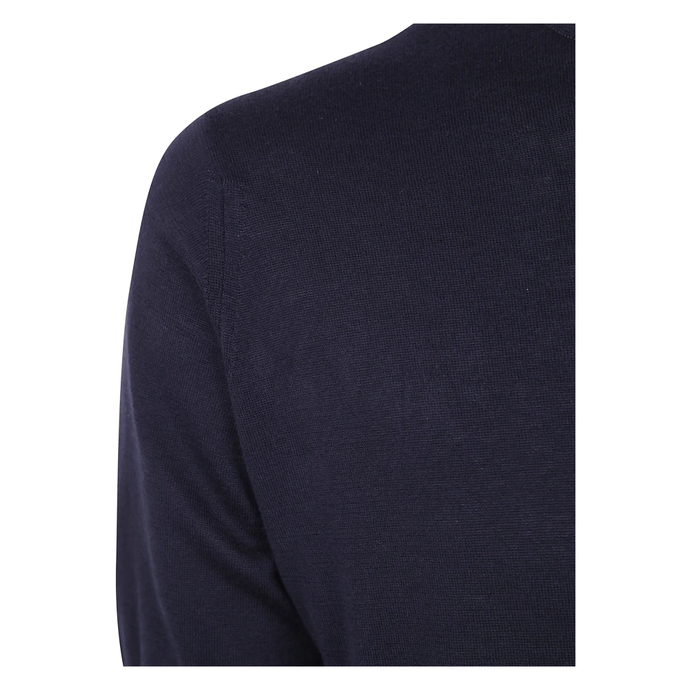 John Smedley Korte mouwen ronde hals T-shirt Blue Heren