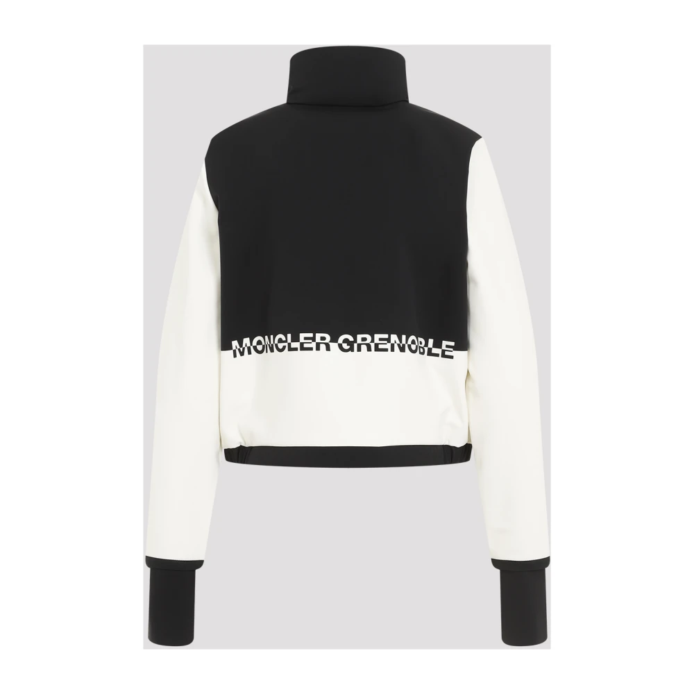 Moncler Natuurlijke Zip Up Cardigan White Dames