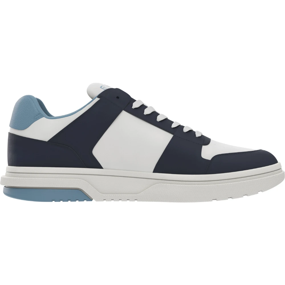 Tommy Jeans Blauwe Sneakers Veters Ronde Neus Heren Schoenen Veelkleurig Multicolor