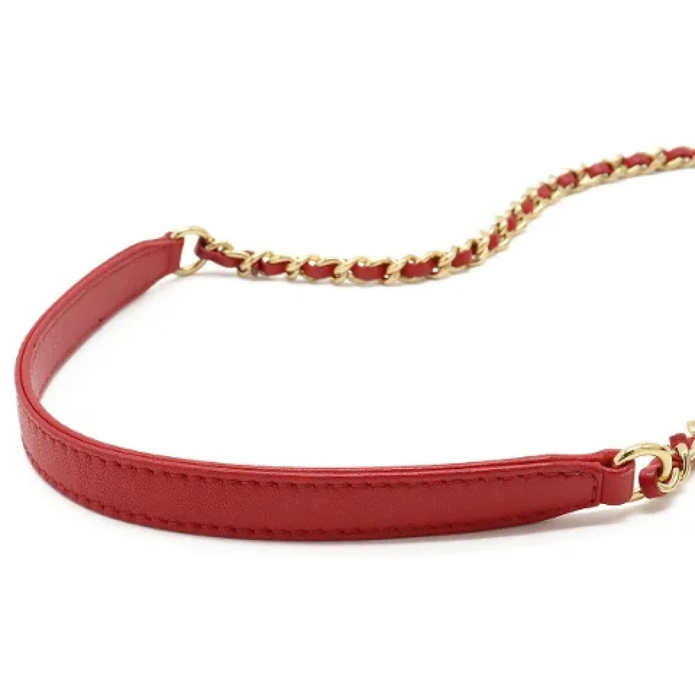 Chanel Vintage Pre-owned Leather crossbody-bags Red Dames
