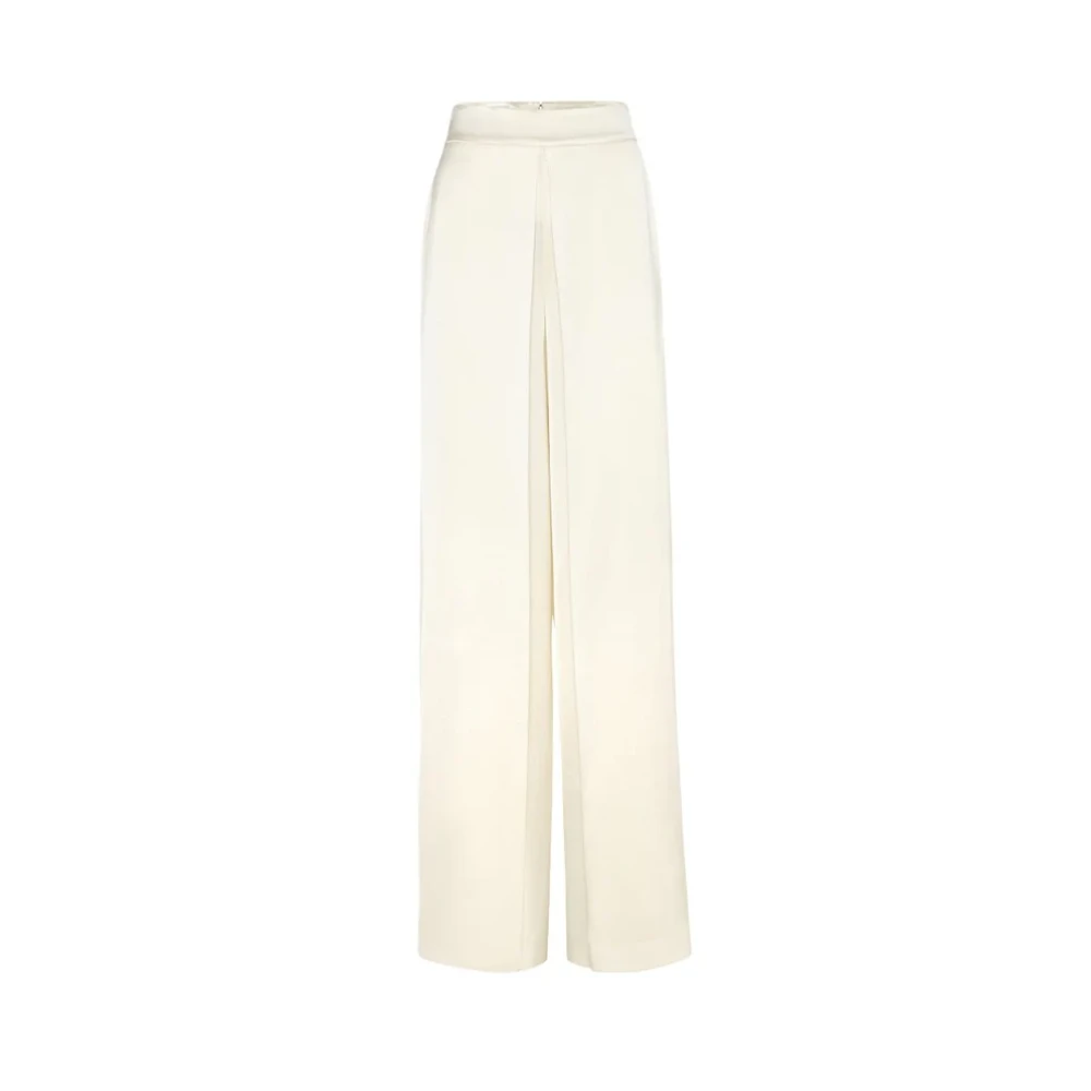 MVP wardrobe Hoge Taille Palazzo Broek Beige Dames
