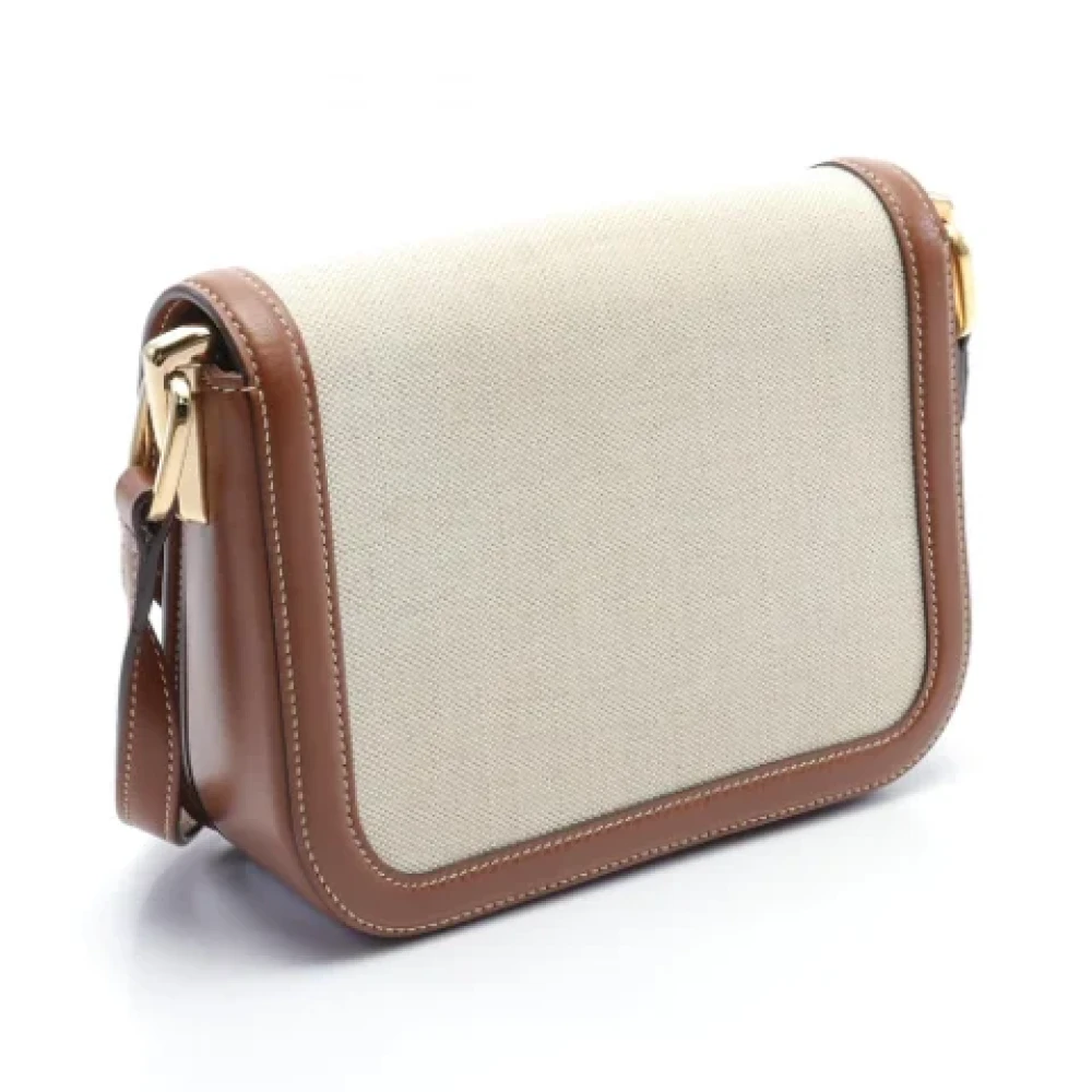 Prada Vintage Pre-owned Leather prada-bags Beige Dames