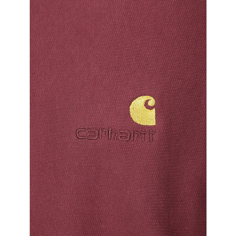 Carhartt WIP Geborduurd Logo Crew-Neck Sweatshirt Red Heren