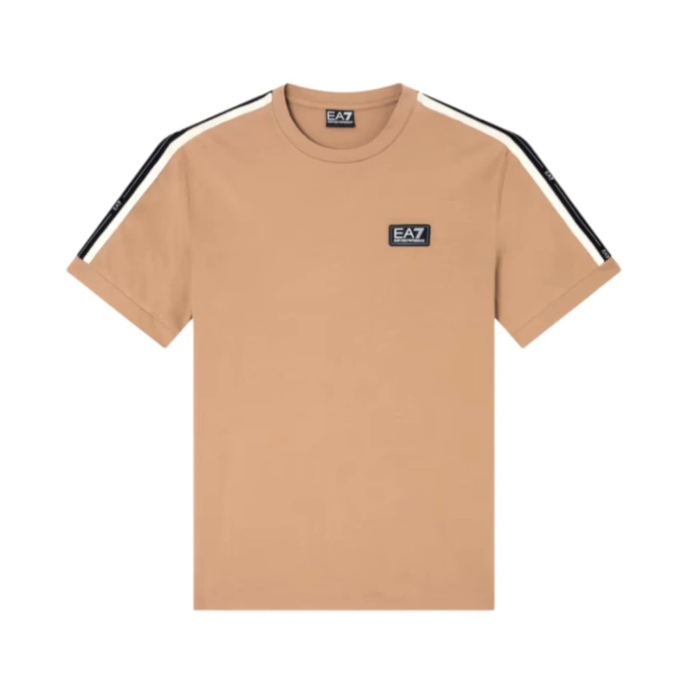 Emporio Armani Ea7 Brun Logo Series T-Shirt I Bomullsjersey