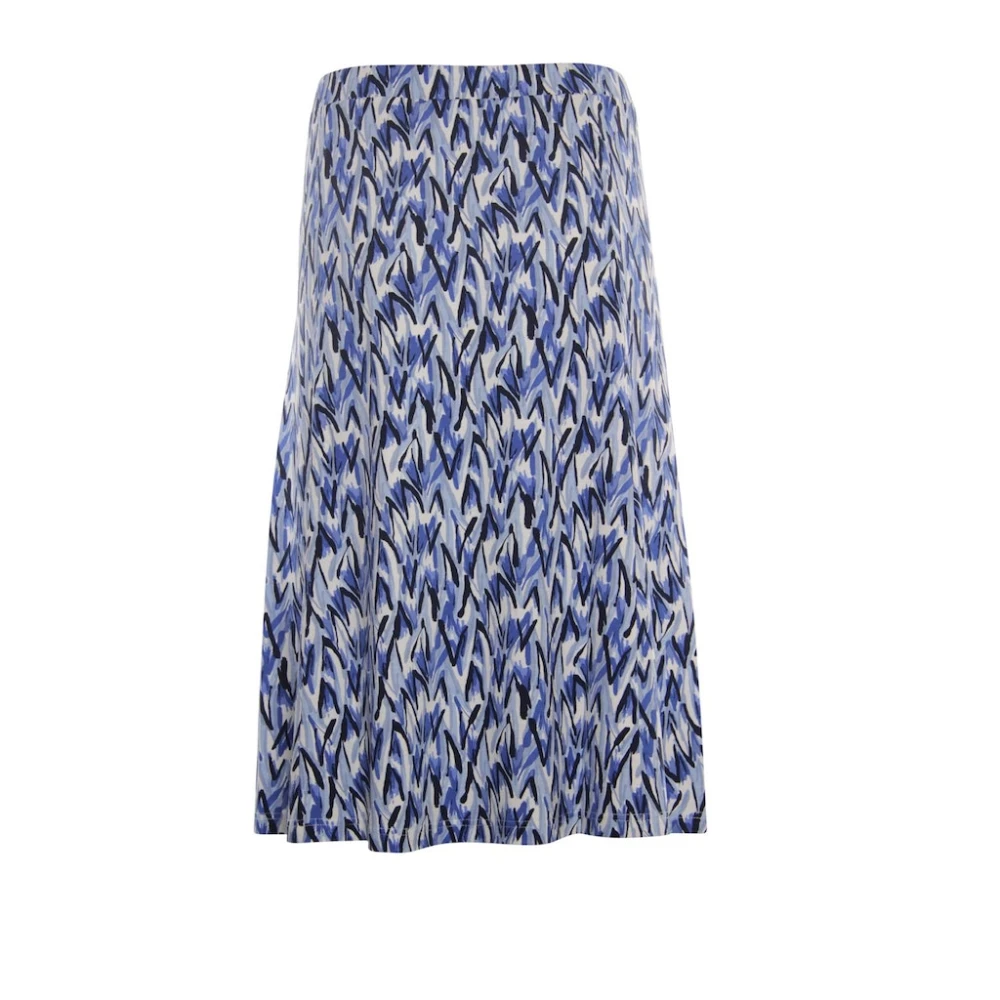 Roberto sarto Wijd Multicolor Rok Sketch Blue Dames