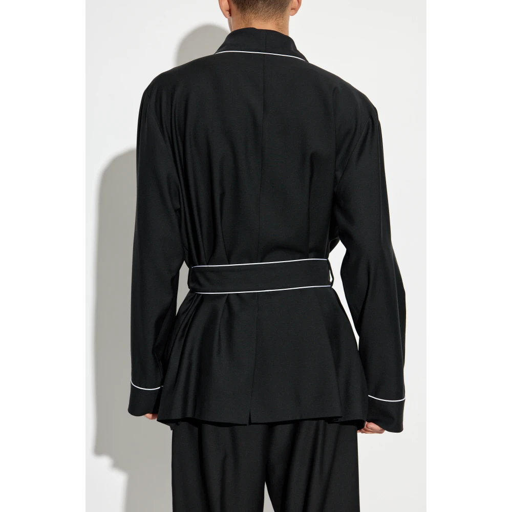Dolce & Gabbana Wollen badjas Black Heren