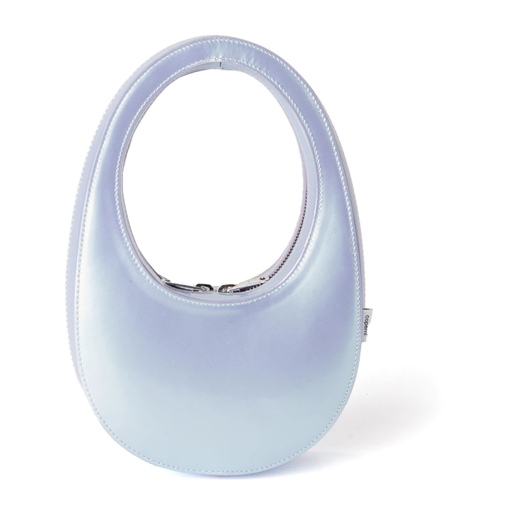Coperni Blauwe Leren Cirkelrits Bovenhandvat Tas Blue Dames