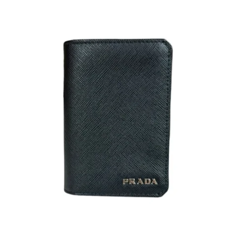 Prada Vintage Pre-owned Leather wallets Black Heren