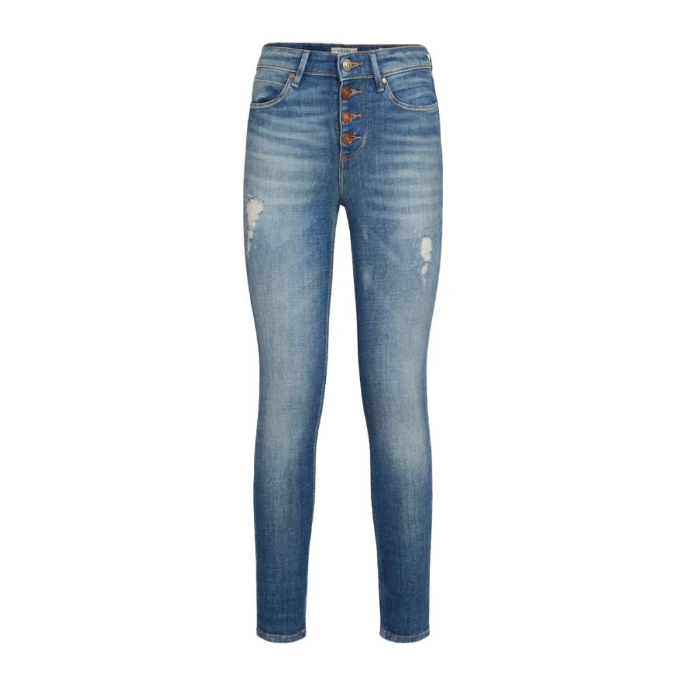Guess Slim Fit Denim Broek Blue Dames