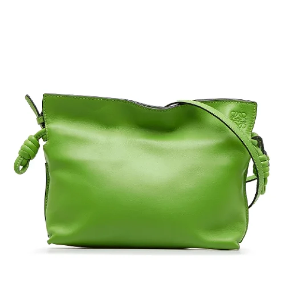 Loewe Pre-owned Leather crossbody-bags Green Dames