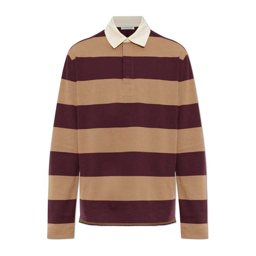Moncler Herren Sand Poloshirt Aus Baumwolle, Gr. M - Bild 4