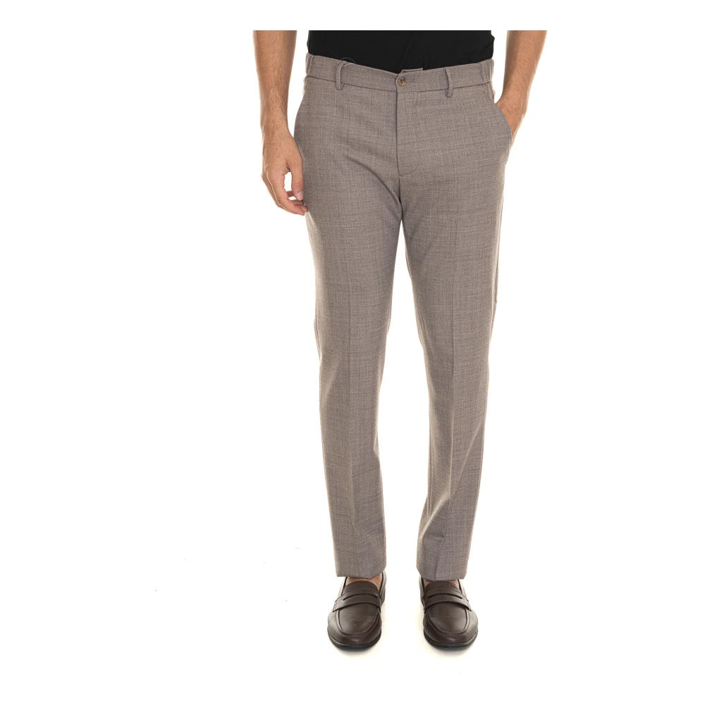 Berwich Elastische Taille Chino met Kleermakerssplit Beige Heren