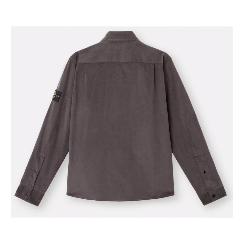 Stone Island Grijze jas met opgestikte zakken Gray Heren