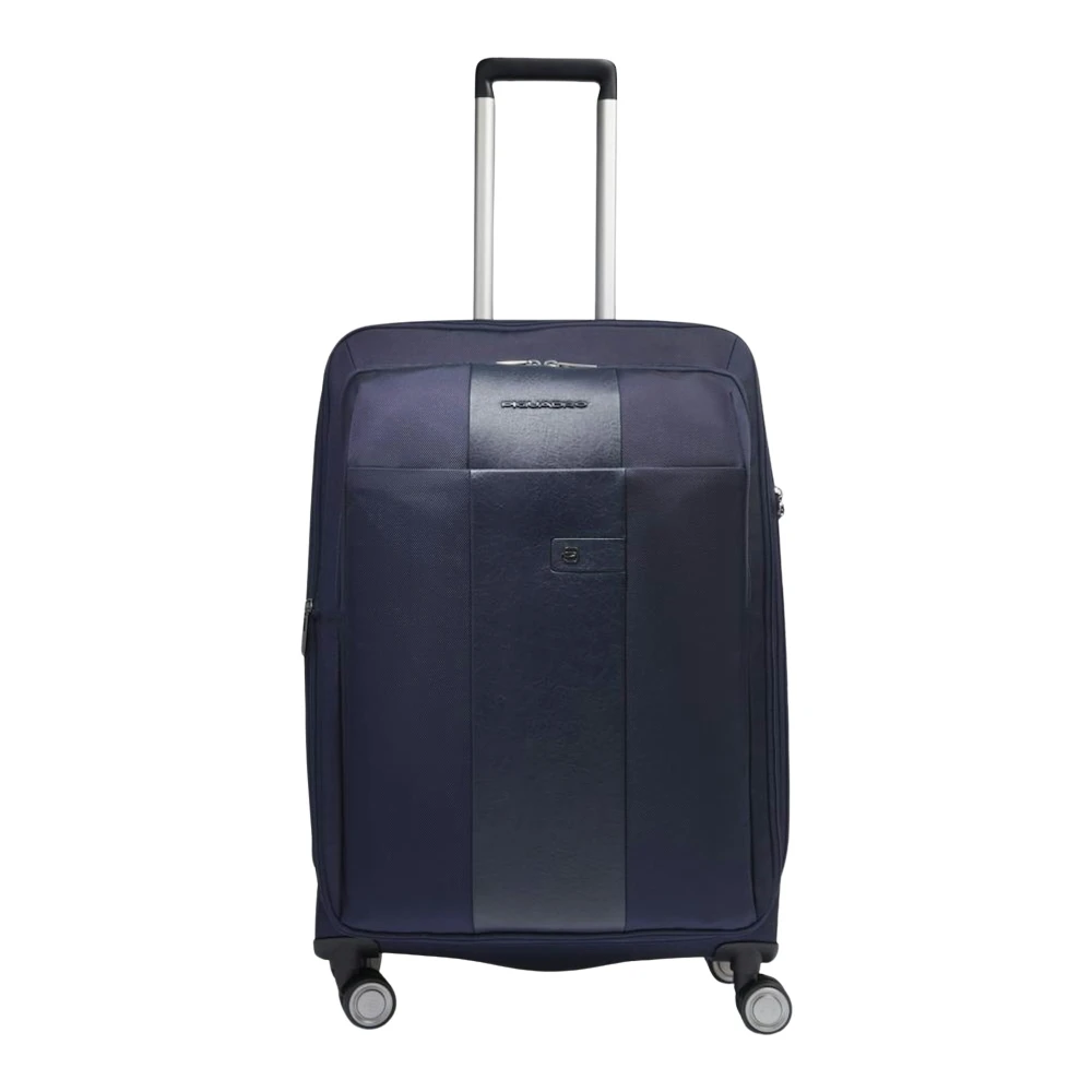 Piquadro Suitcases, Male, One Size, Medium Size, Expandable Suitcase 4 Wheels Blue