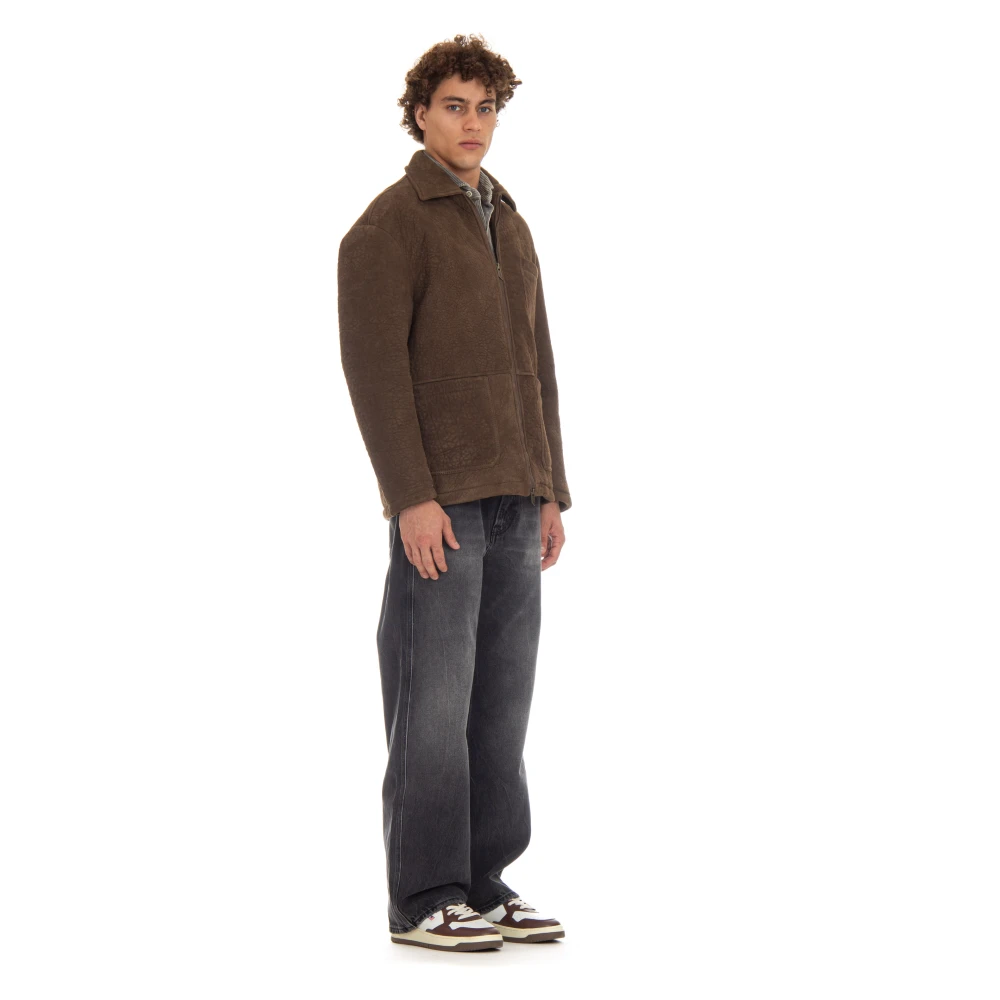 Salvatore Santoro Italiaans Ambachtelijke Bruine Jas Brown Heren