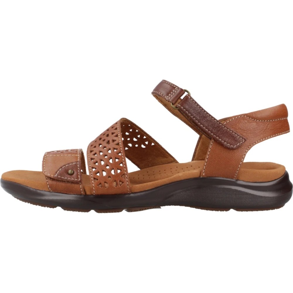 Clarks Sommar Platta Sandaler Brown, Dam