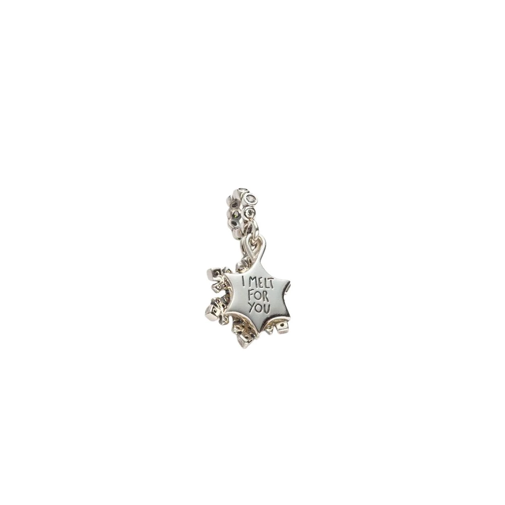 Pandora Opalescent Snowflake Double Dangle Charm - Female - Jewellery - White - One Size - Accessories