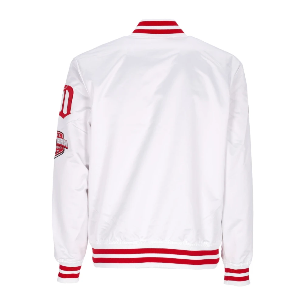Mitchell & Ness Detroit Red Wings Bomberjack Wit White Heren