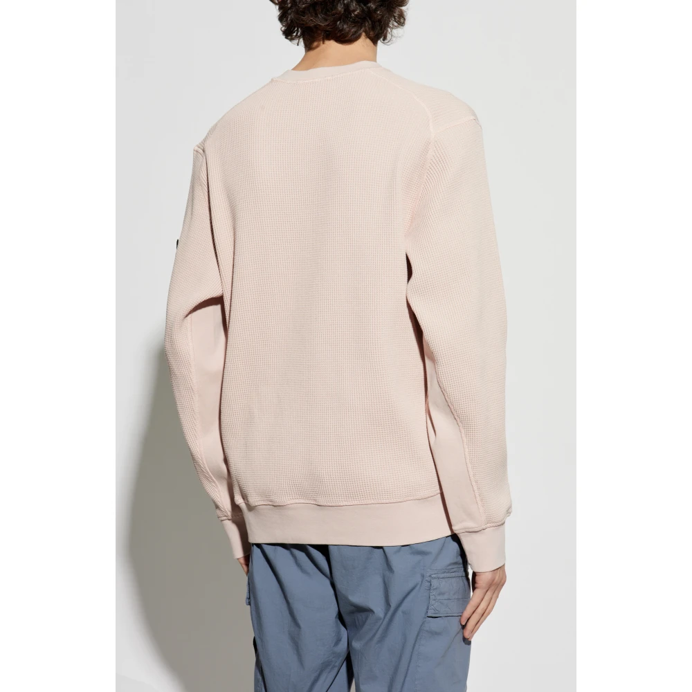 Stone Island Sweatshirt met logo Pink Heren
