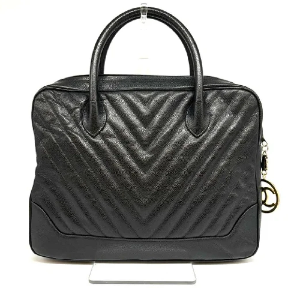 Chanel Vintage Pre-owned Leather handbags Black Dames