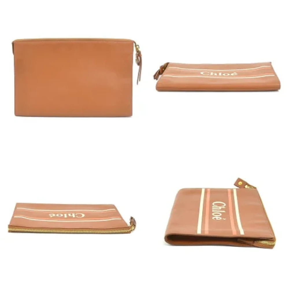 Chloé Pre-owned Fabric clutches Beige Dames