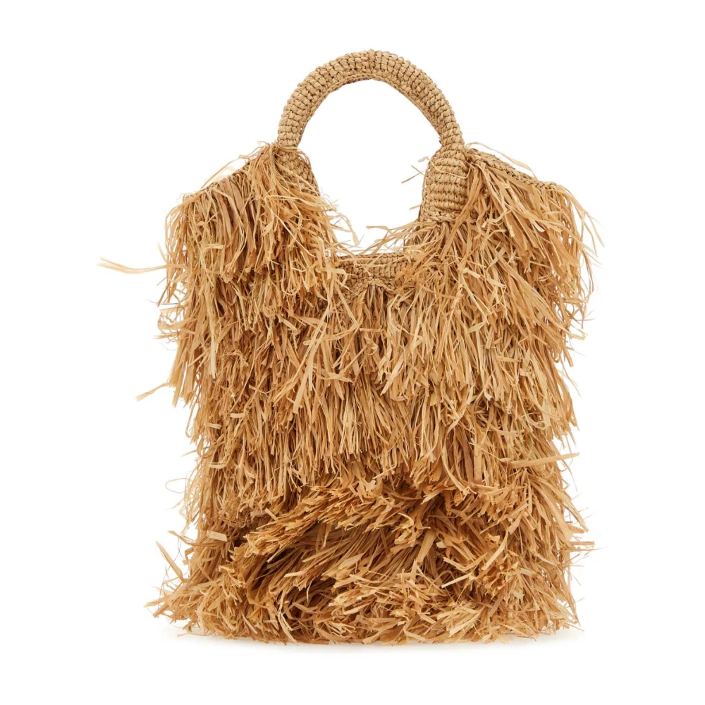 Made For A Woman, Tassen , Dames, Beige, ONE Size, Katoen, Ieti Kifafa Mini Tote Bag