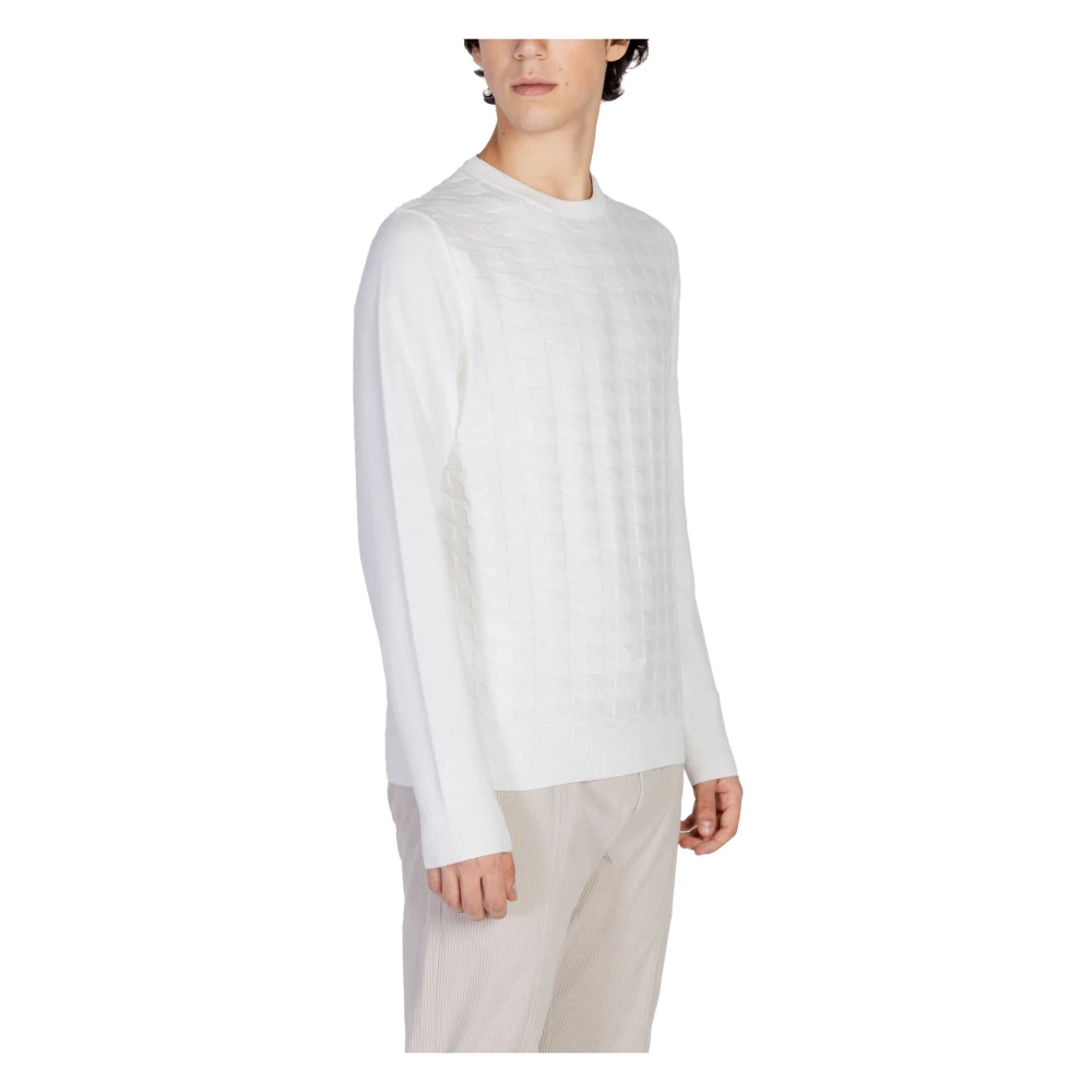 Antony Morato Jacquard 3D Katoen Wolmix Garen White Heren