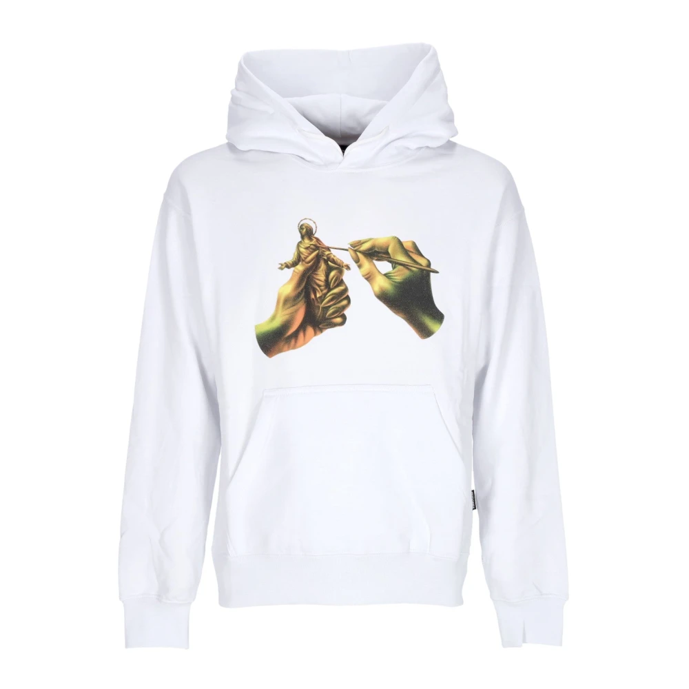Propaganda Men's White Hoodie With Kangaroo Pocket - Hoodies - Xs - Sweatshirts & Hoodies