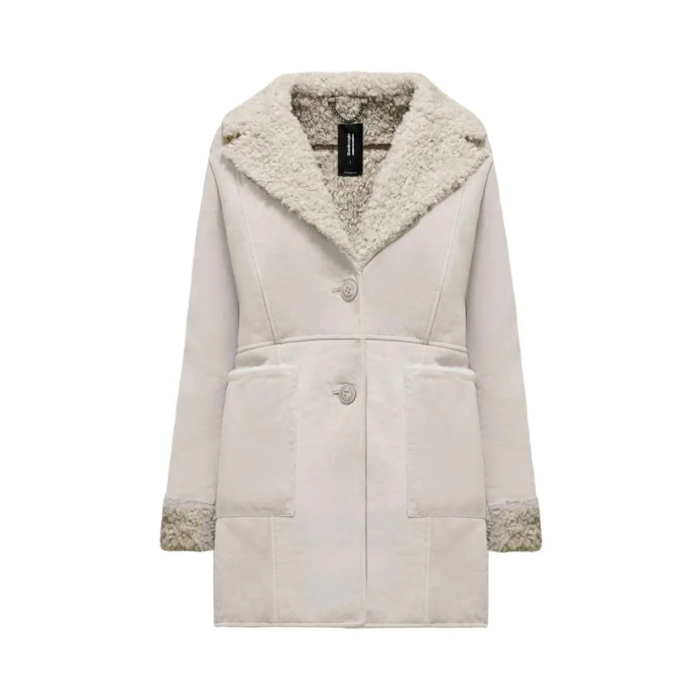 BomBoogie Suede Bonded Fur Leren Jas Gray Dames
