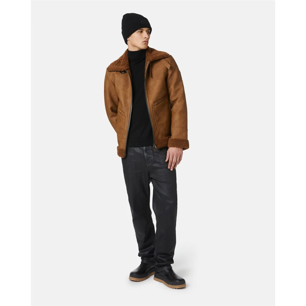 Iceberg Eco-schapenvacht met reliëf patch Beige Heren