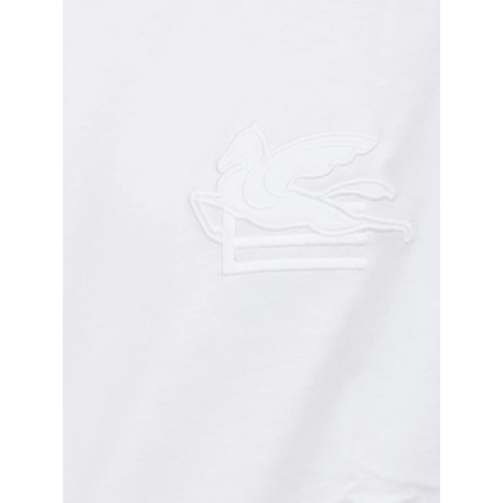 ETRO Wit Logo T-shirt White Heren