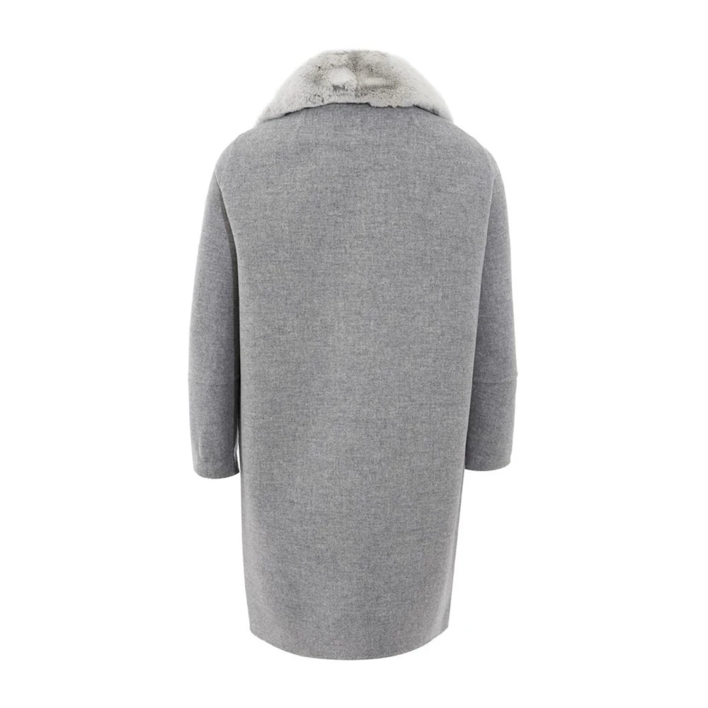 Herno Luxe Grijze Wollen Jas & Mantel Gray Dames