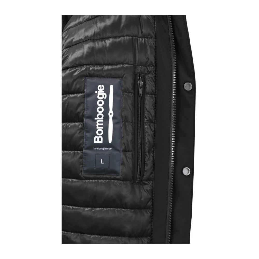 BomBoogie Winterjas met wijde capuchon Black Heren