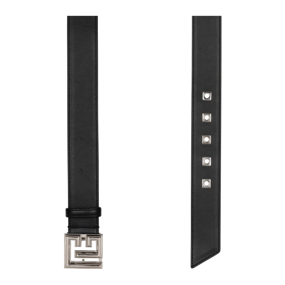 Balmain Leren PB Riem Black Heren