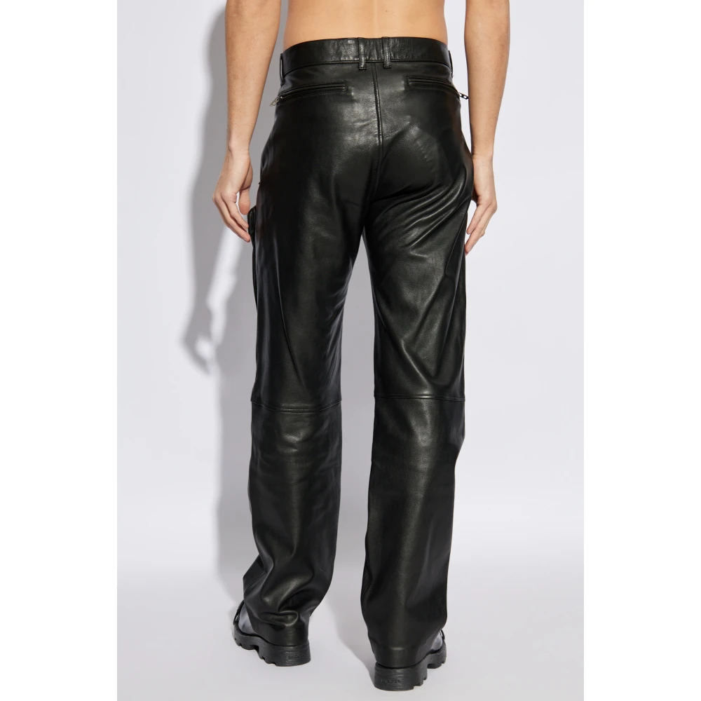 Diesel Leren broek P-Gast Black Heren