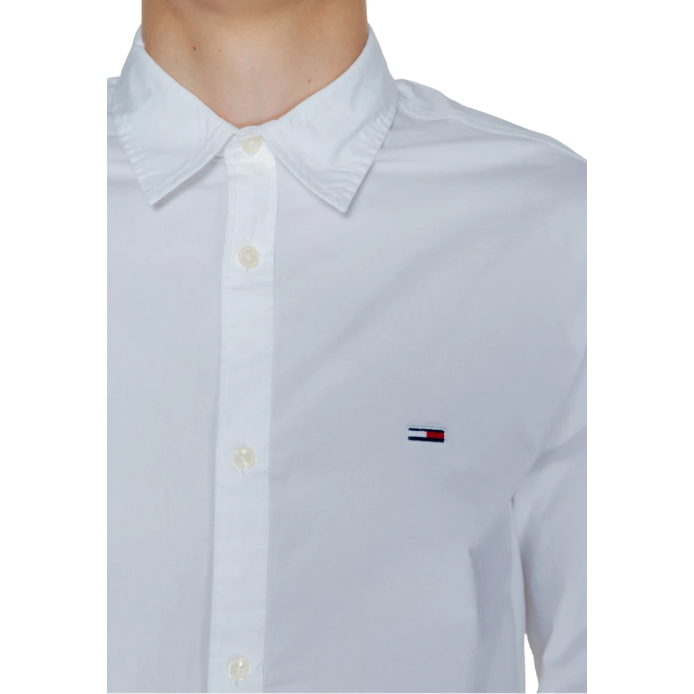 Tommy Jeans Lange mouwen shirt Herfst Winter collectie White Heren