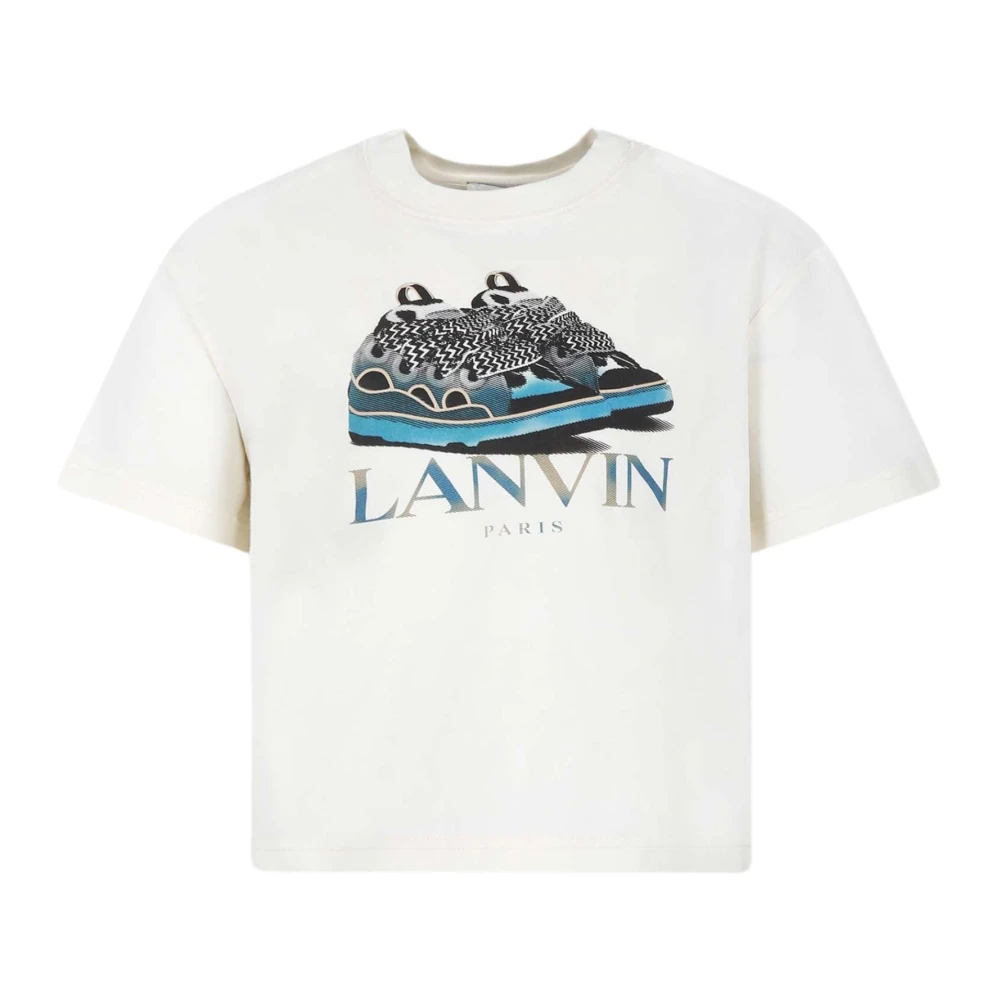 Lanvin Sand T-shirt med centralt tryck White, Pojke