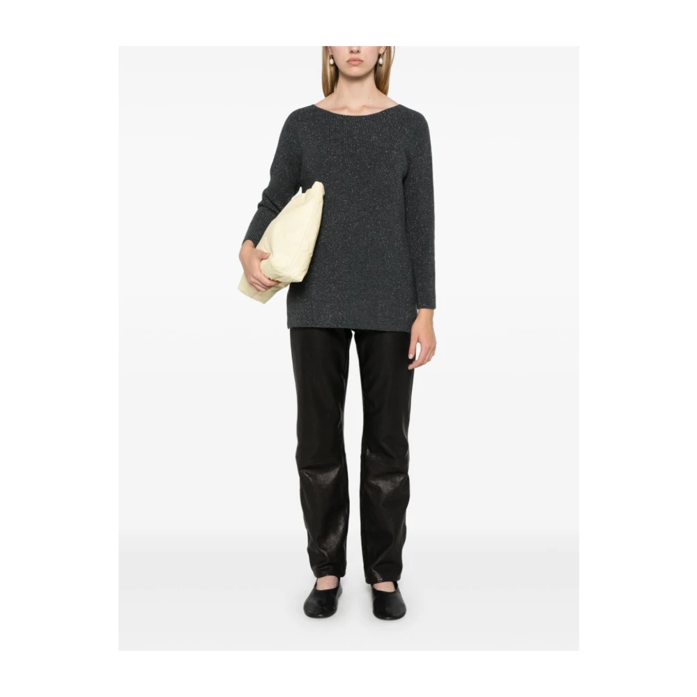 Fabiana Filippi Metallic Visserstrui Sweater Gray Dames