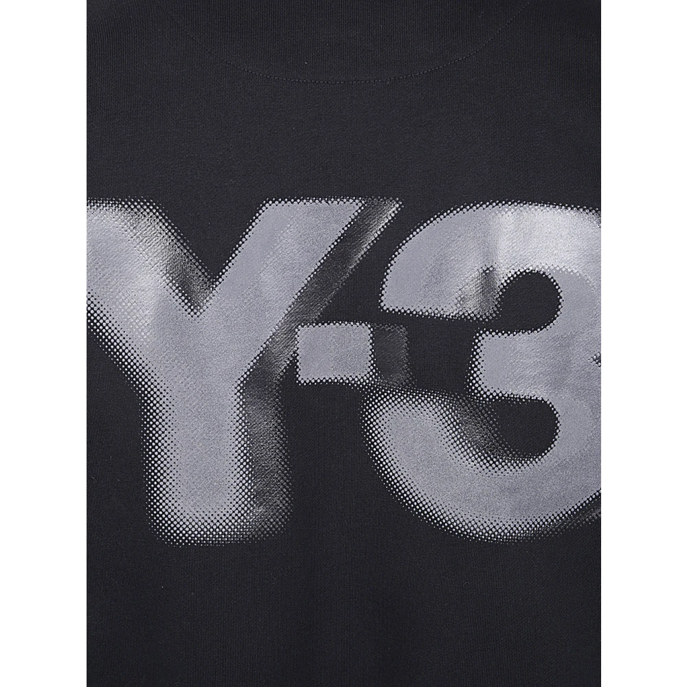 Y-3 Zwart Logo Crew Neck Sweatshirt Black Heren