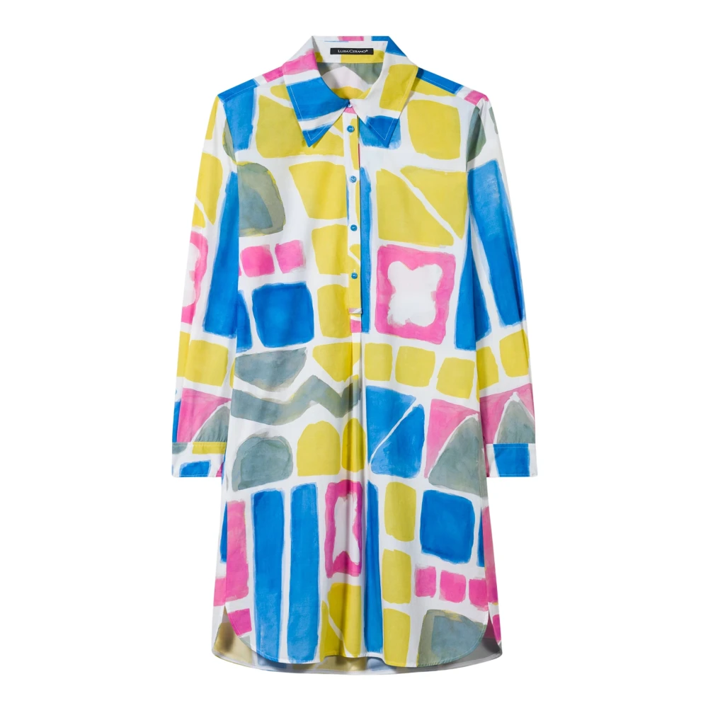 LUISA CERANO Ethnic-Print Overhemdjurk Multicolor Dames